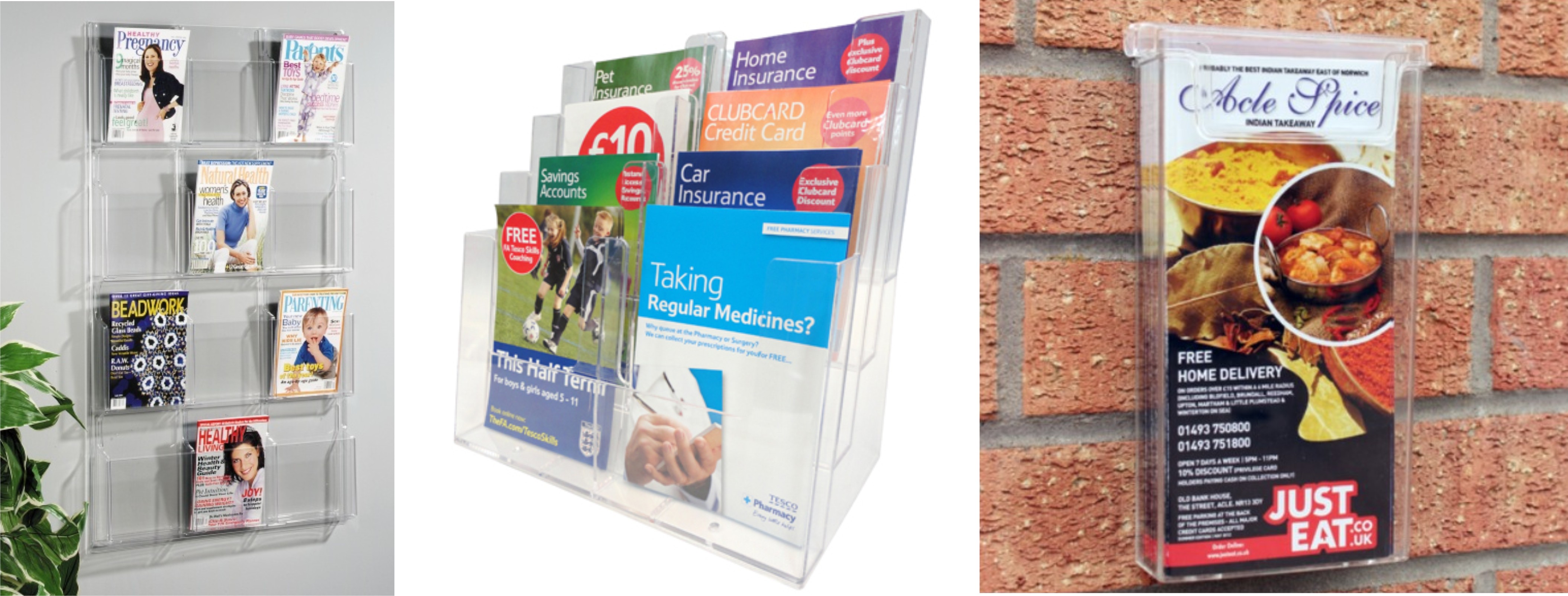 clear leaflet holders